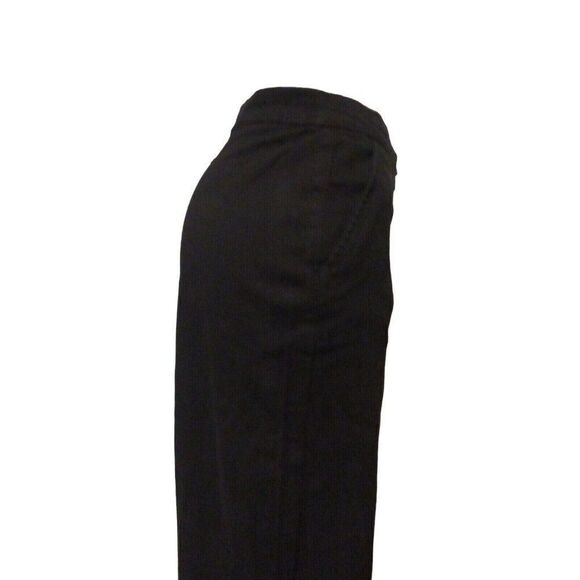 New York & Co Twill Wide-leg Button Slit Cropped Pants, Black; Size 10 - Picture 5 of 8